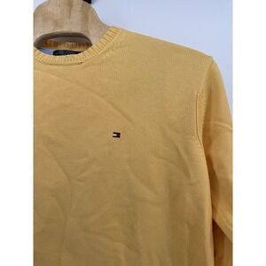 Tommy Hilfiger Y2K  Classic Yellow Logo Crest Crewneck Collegiate Men's Size XL